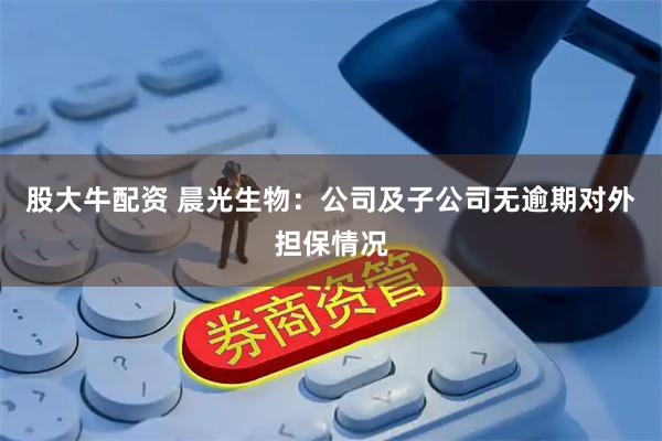 股大牛配资 晨光生物：公司及子公司无逾期对外担保情况